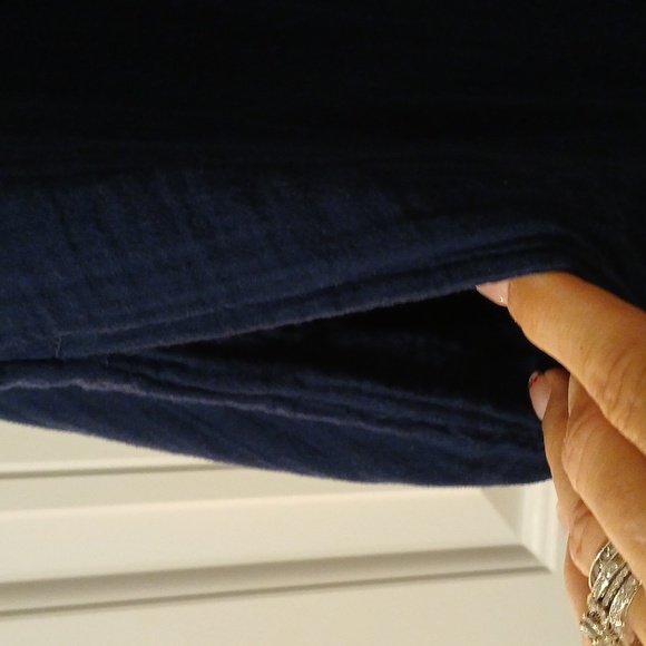 ST JOHNS BAY COTTON SHIFT DRESS IN NAVY SIZE LARGE - Picture 5 of 6